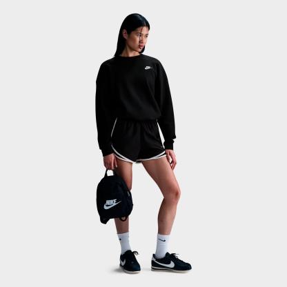 Women's Nithtke Sportswear Club Fleece Loose Crewneck Sweatshirt - Black/White