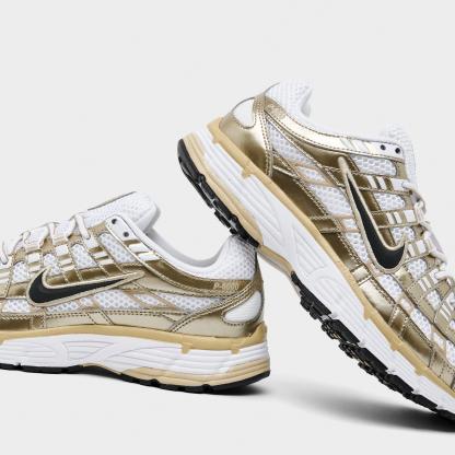 Women's Nithtke P-6000 Casual Shoes - White/Grain/Metallic Gold Grain/Black - Detail shot