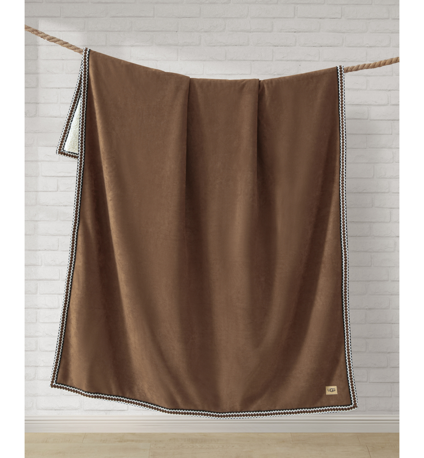 UGG® Kirkwood UGG Braid Throw, 50" x 70" - Chestnut