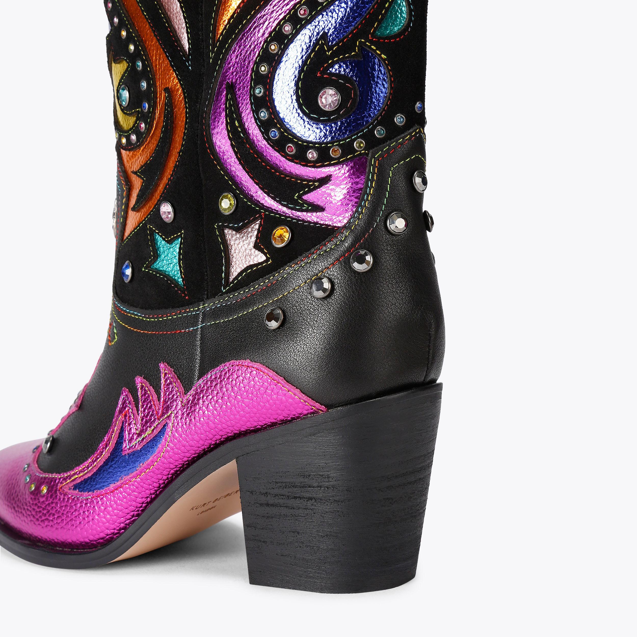 Kurt Geiger London Kensington Cowboy Boot - Black - view 5