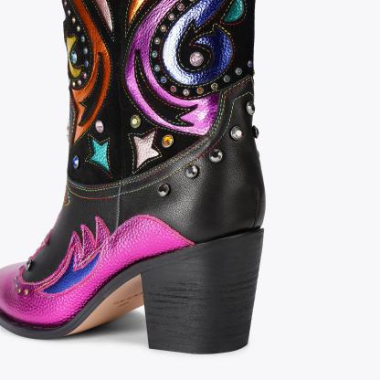 Kurt Geiger London Kensington Cowboy Boot - Black - view 5