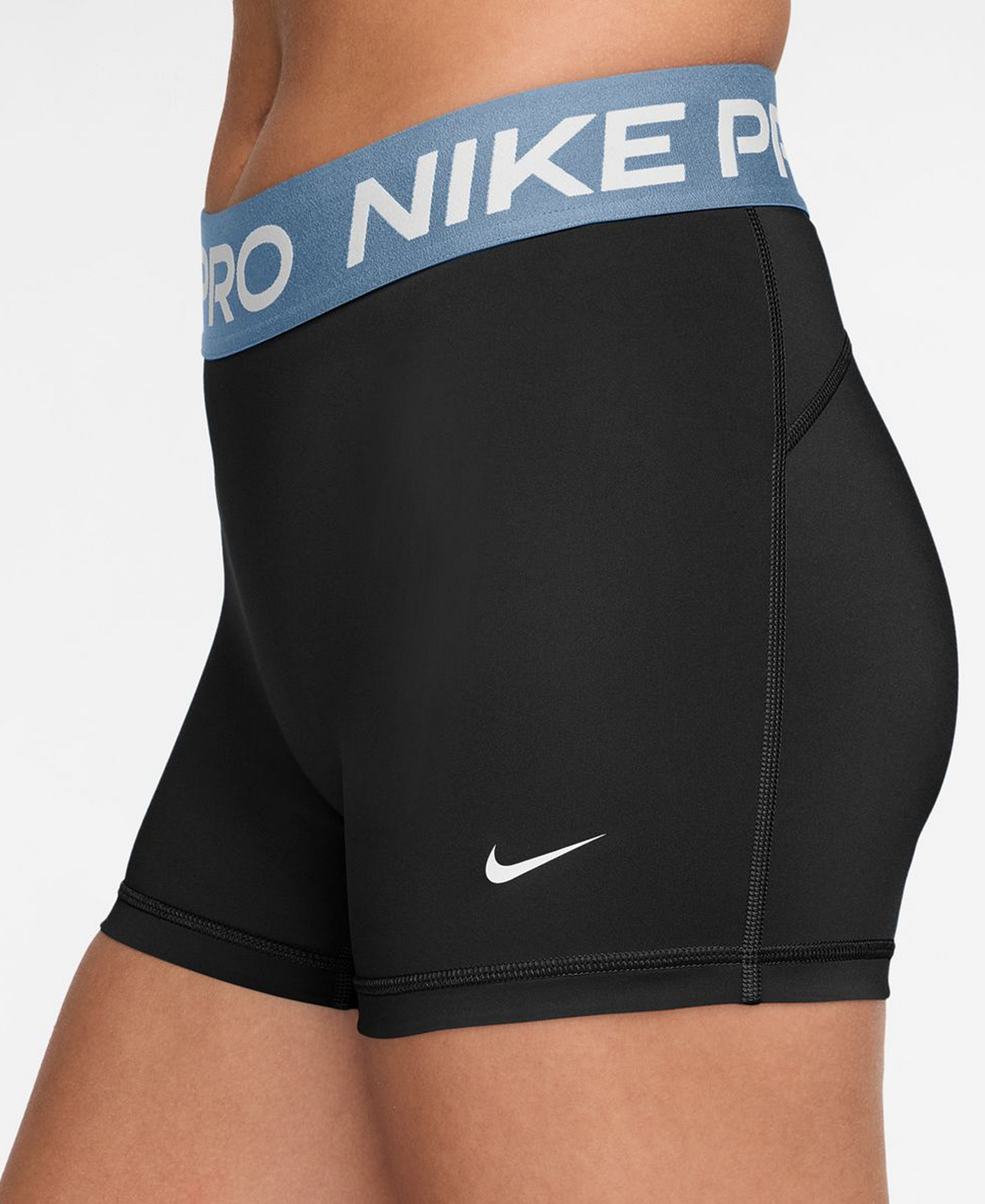 Nike Women's Mid-Rise Biker Shorts - Black/work Blue/white