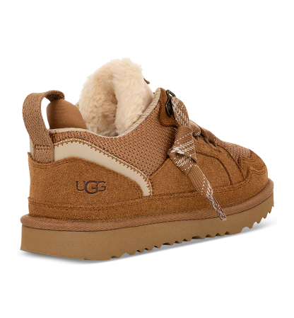 UGG® Kids' Lowmel Lace-Up Cozy Sneakers - Chestnut