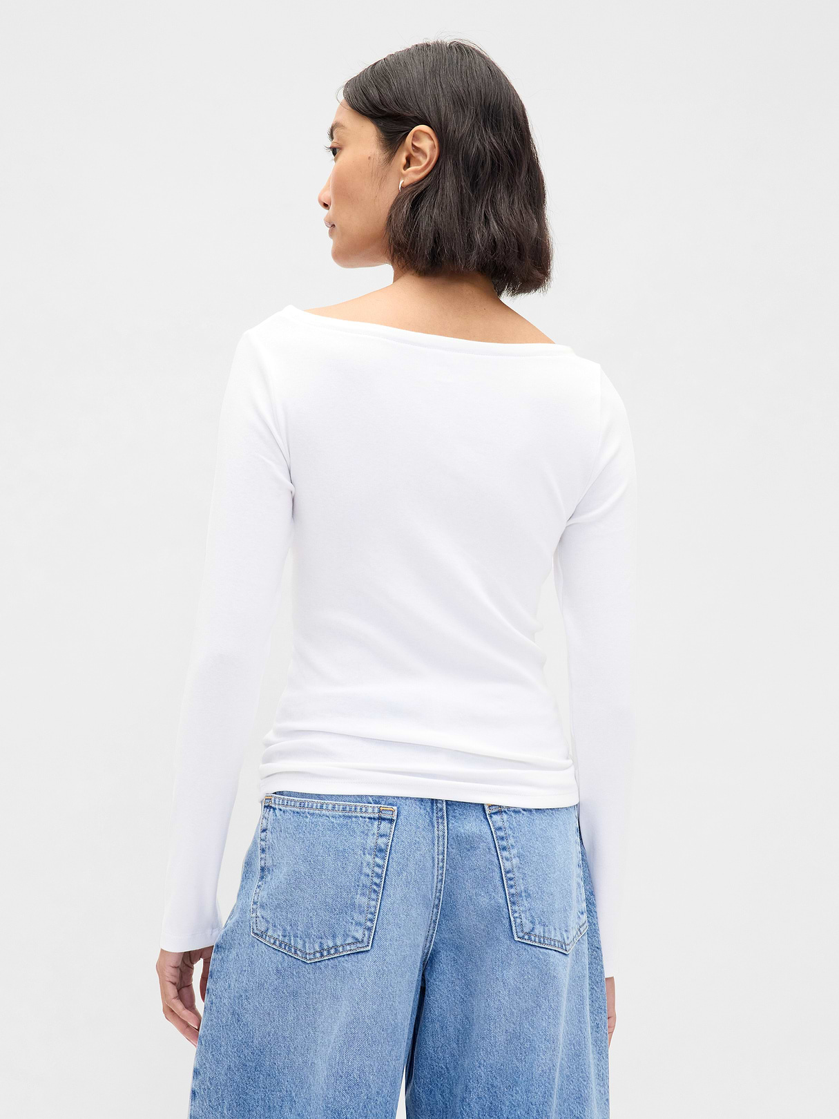 Modern Boatneck T-Shirt - Fresh white