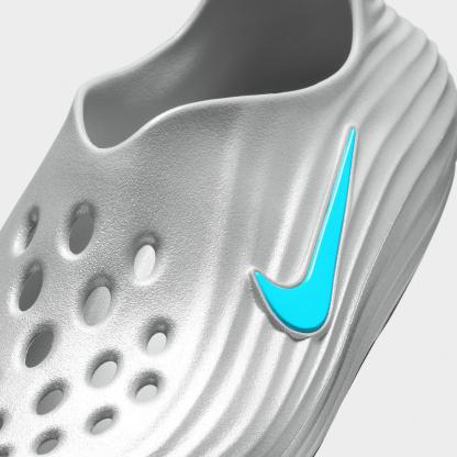 Men's Nithtke ReactX Rejuven8 Recovery Casual Shoes - Part 1 - Metallic Silver/Gamma Blue/Black - Detail shot
