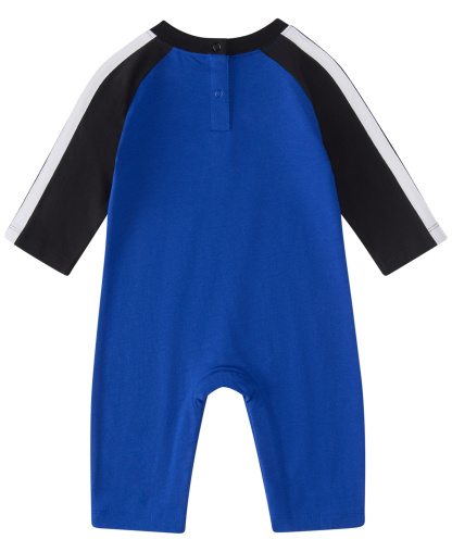 adidas Baby Boys' Classic Raglan Long-Sleeve Coverall - Bright Blue