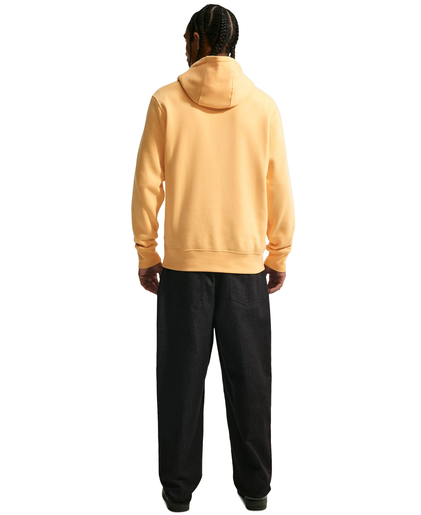 Nike Men's Club Pullover Fleece Hoodie Logo - Topaz Gold/topaz Gold/white