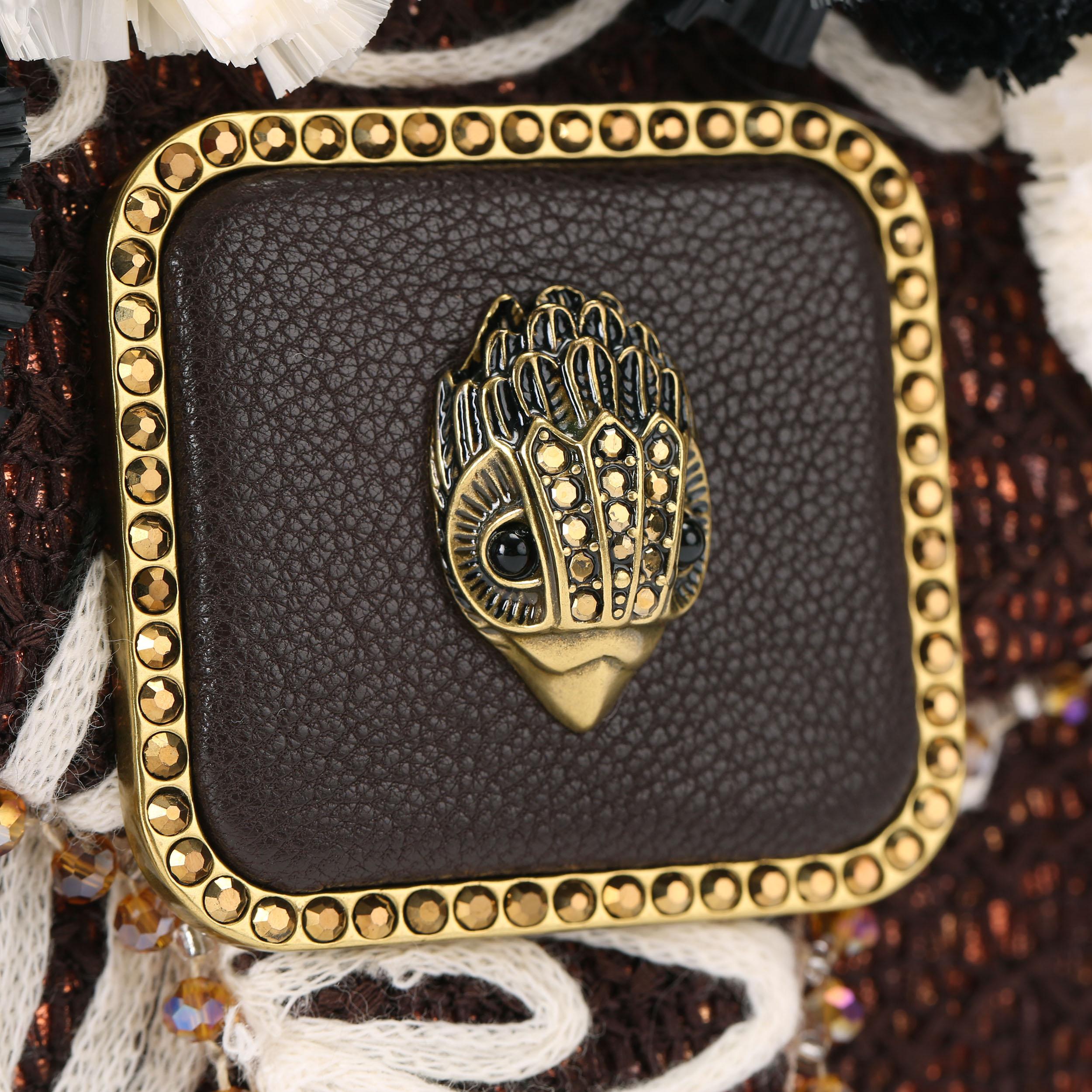 Kurt Geiger London Mini Pimlico Flower Bag - Brown - view 5