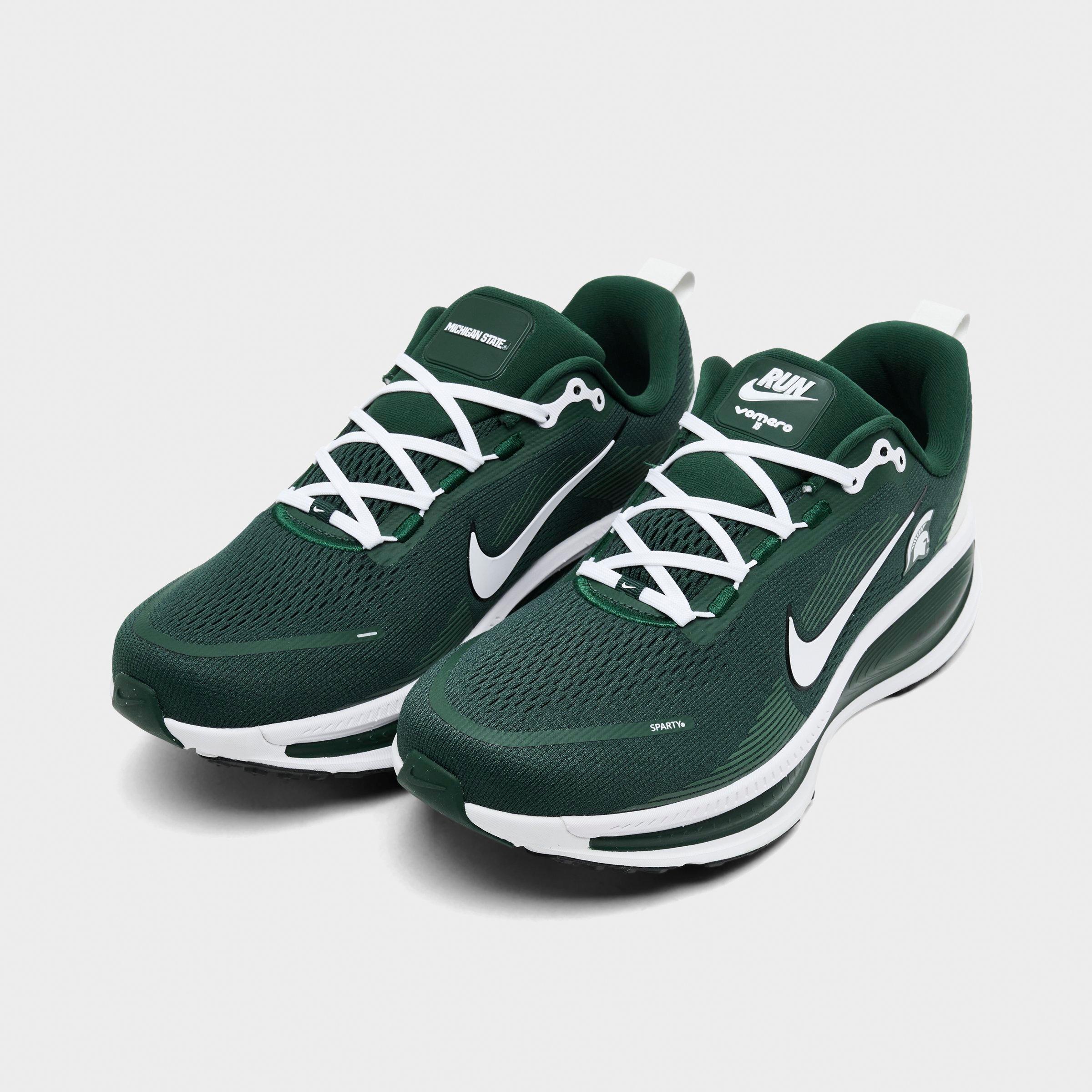 Men's Nithtke Vomero 18 Purdue Boilermakers Running Shoes - Part 1 - Pro Green/Black/White - Both shoes facing left