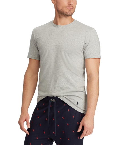 Polo Ralph Lauren Men's 3-Pack Slim Fit Crewneck Undershirt - Andover / Bali Blue / Cruise Navy