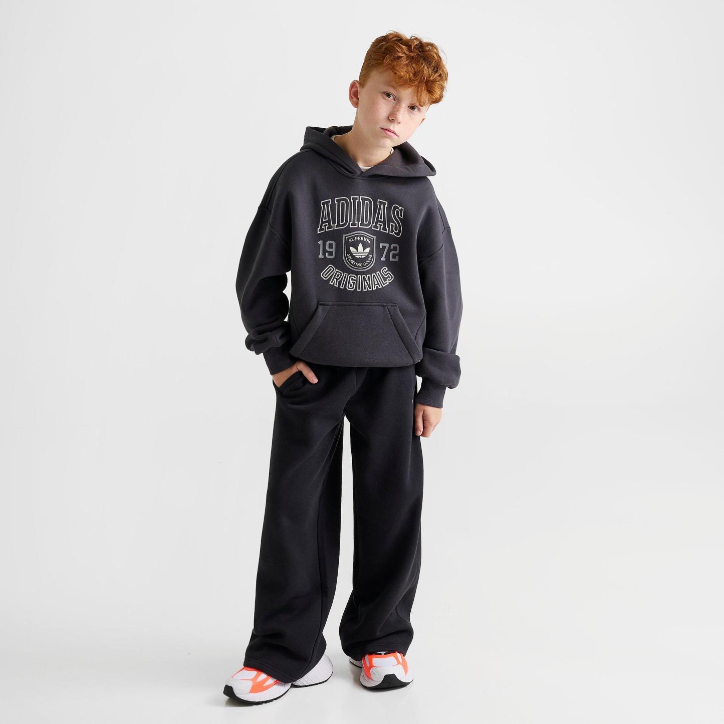 Big Kids' adidas Originals Essentials Wide Leg Fleece Sweatpants - Black