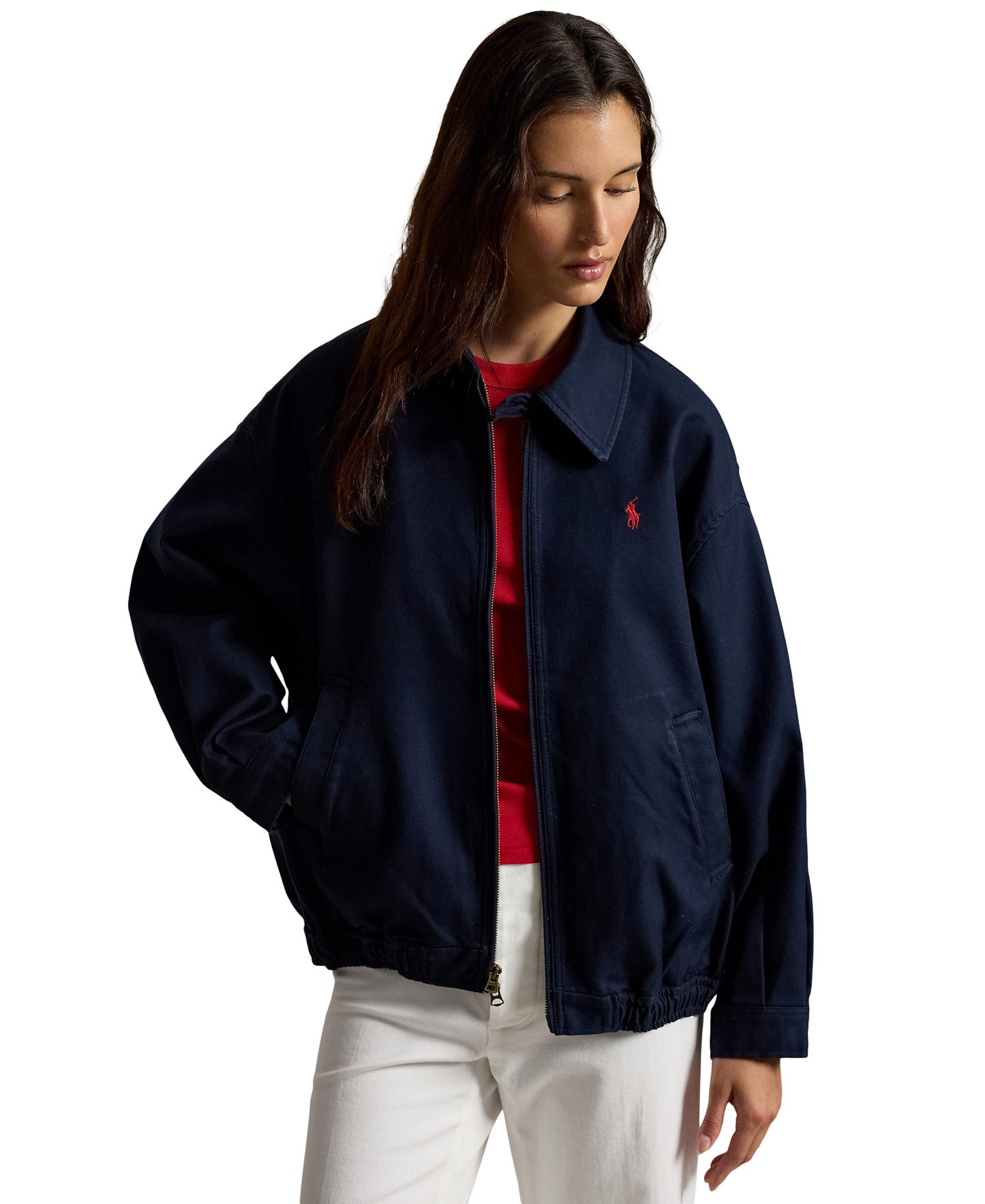 Polo Ralph Lauren Women's Long-Sleeve Bomber Jacket - Lauren Navy