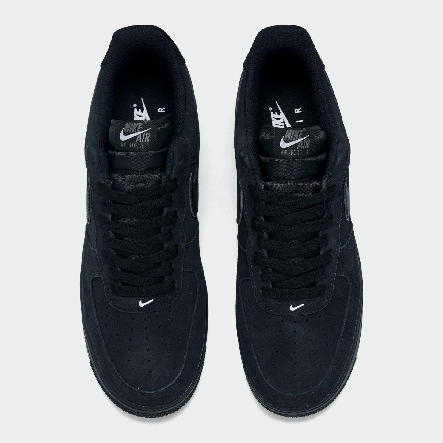 Men's Nike Air Force 1 '07 LV8 Casual Shoes - Black/Black/Iron Grey/White