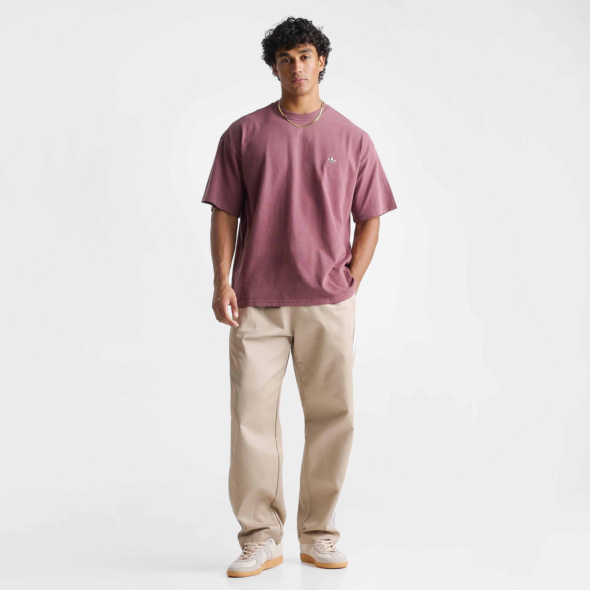 Men's adidas Originals Trefoil Essentials Washed Loose T-Shirt - Maroon