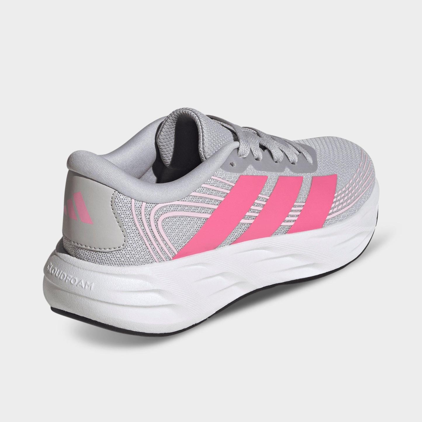 Big Kids' adidas Galaxy 8 Running Shoes - Light Solid Grey/Pink Fusion/Clear Pink - Back view