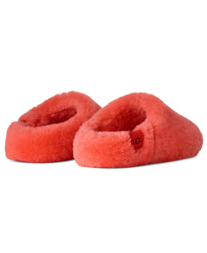 UGG® Women's Elea Fluffed Slip-On Slippers - Orange Gerbera