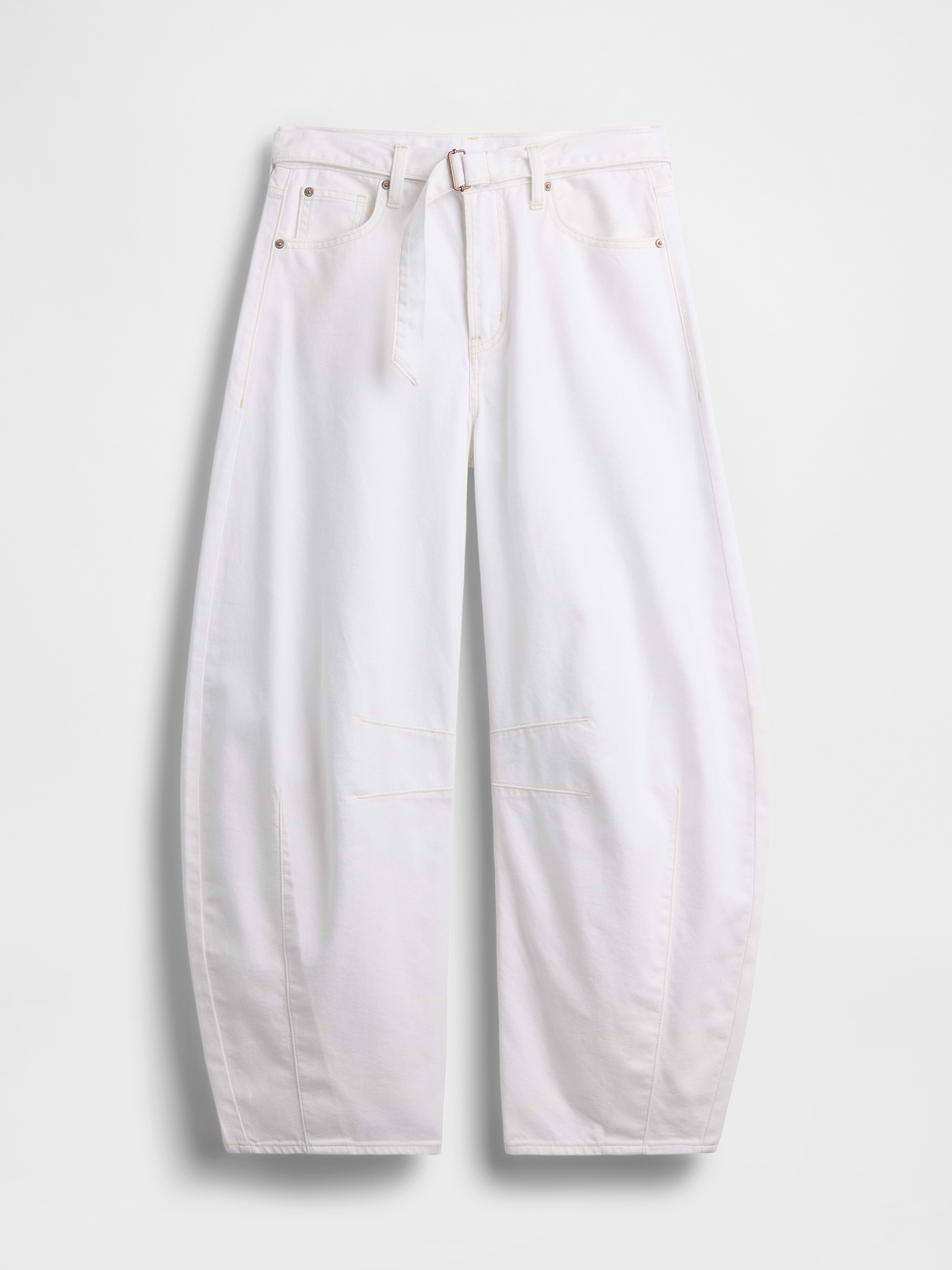 High Rise Horseshoe Jeans - Fresh white