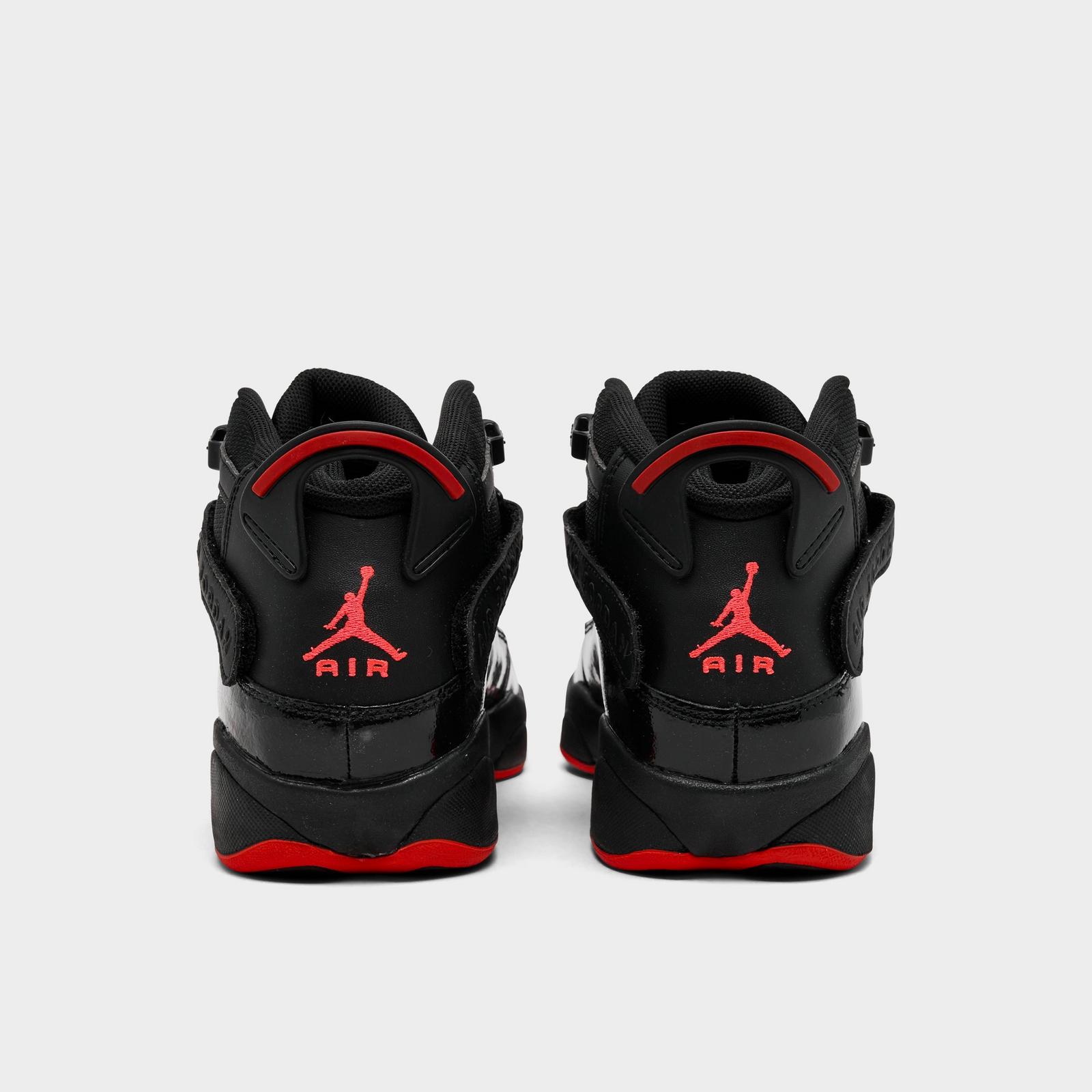 Big Kids' Jordan 6 Rings Basketball Shoes - Black/Black/Infrared 23 - view 4