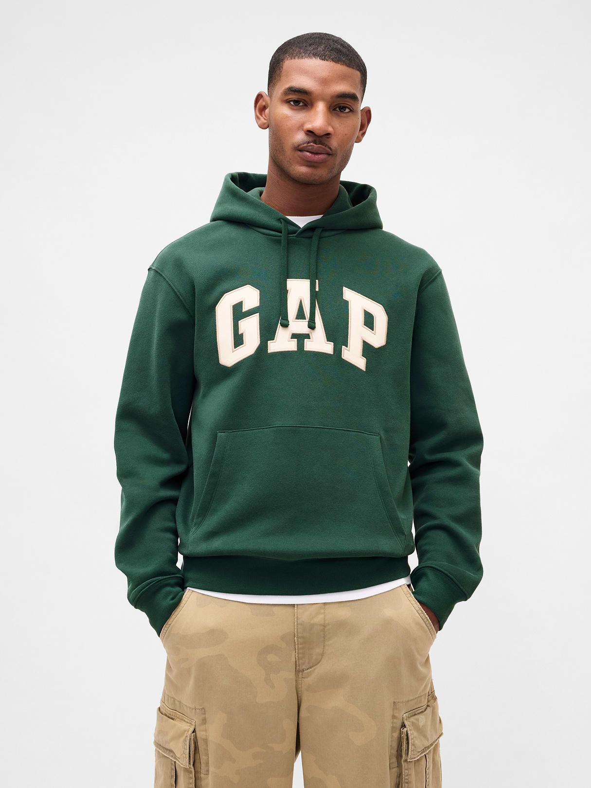 Adult VintageSoft Arch Logo Hoodie - deep hunter