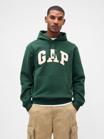 Adult VintageSoft Arch Logo Hoodie - deep hunter