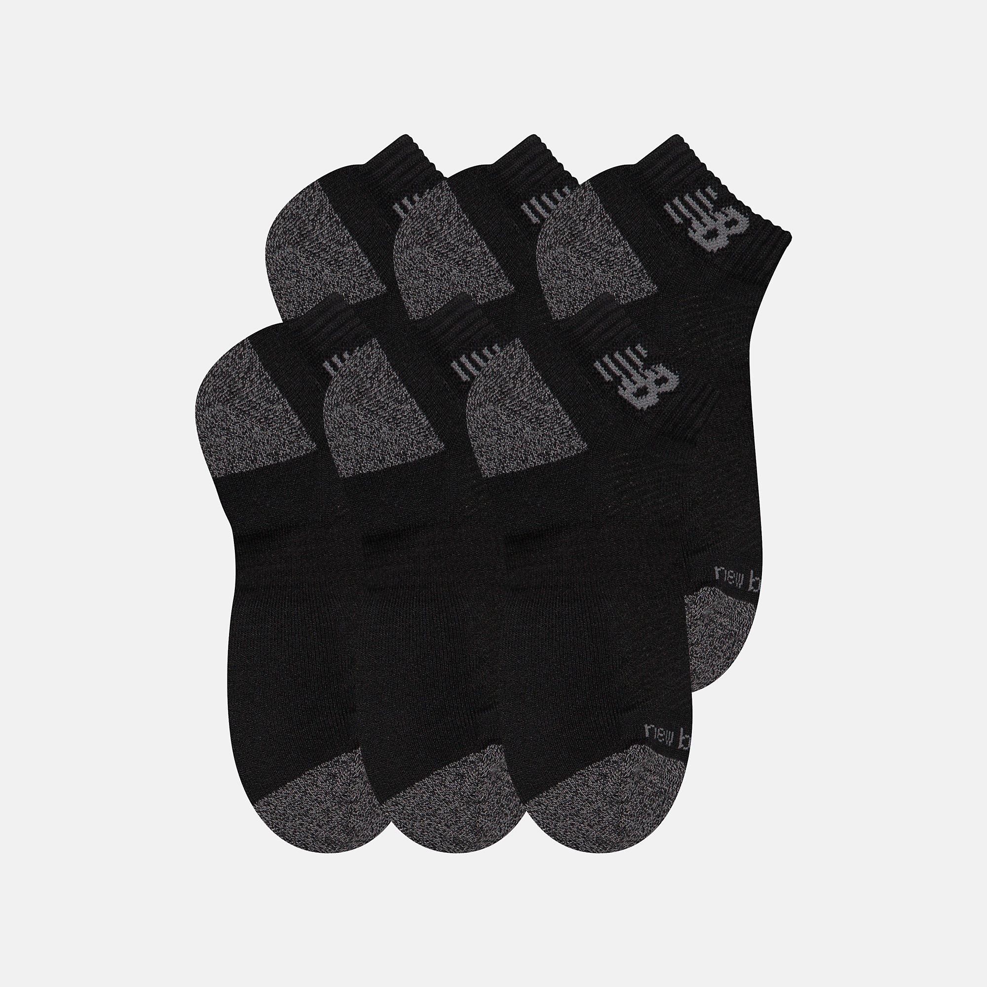 New Balance Active Low Cut Socks 6 Pack, LAS65203BK