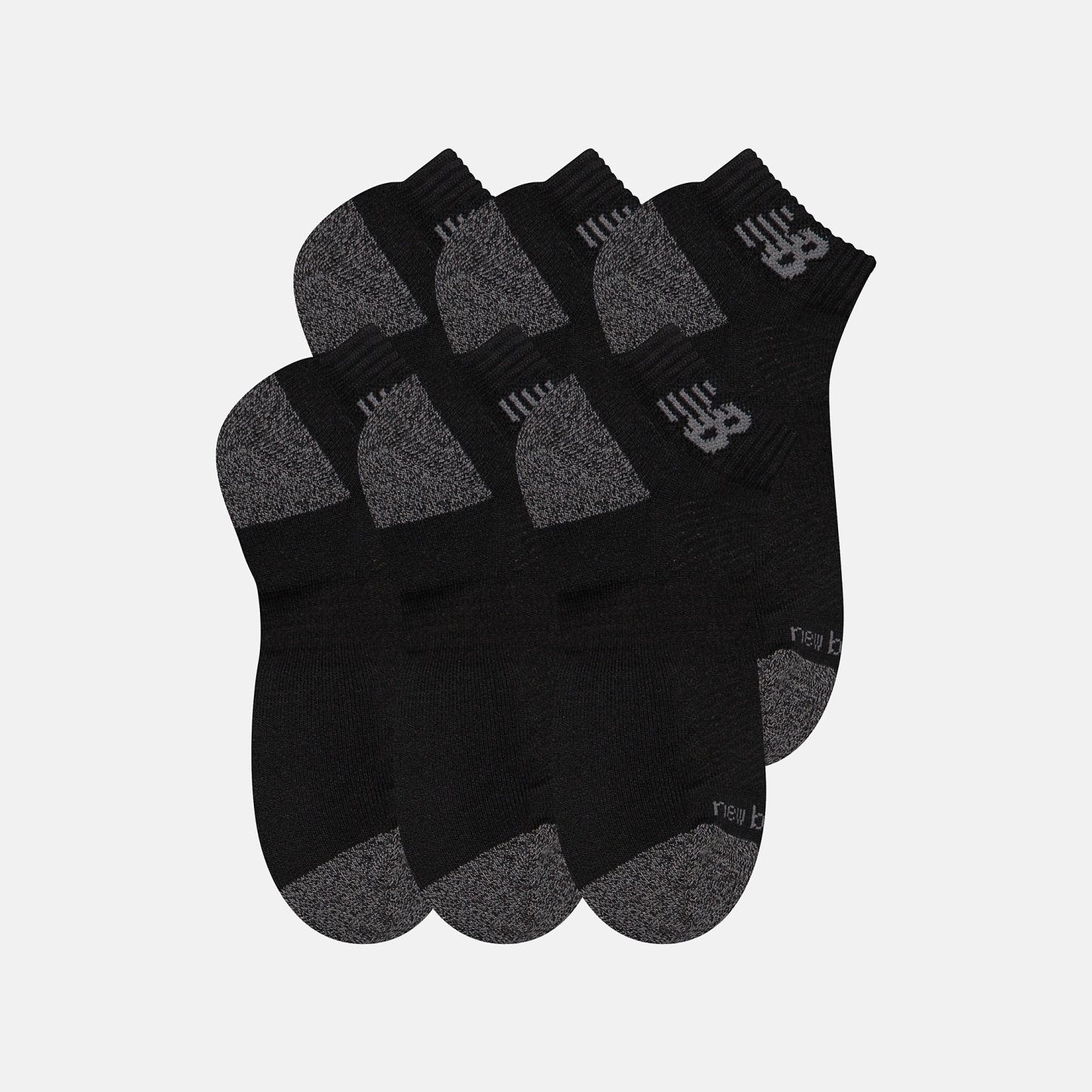 New Balance Active Low Cut Socks 6 Pack, LAS65203BK