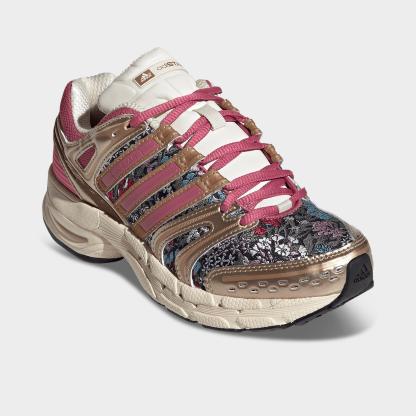 Girls' Big Kids' adidas x Liberty London Adistar Control 5 Casual Shoes - Cream White/Dual Magenta/Core Black - Both shoes facing left