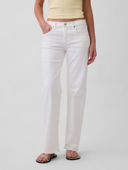 Low Rise '90s Loose Jeans - Fresh white