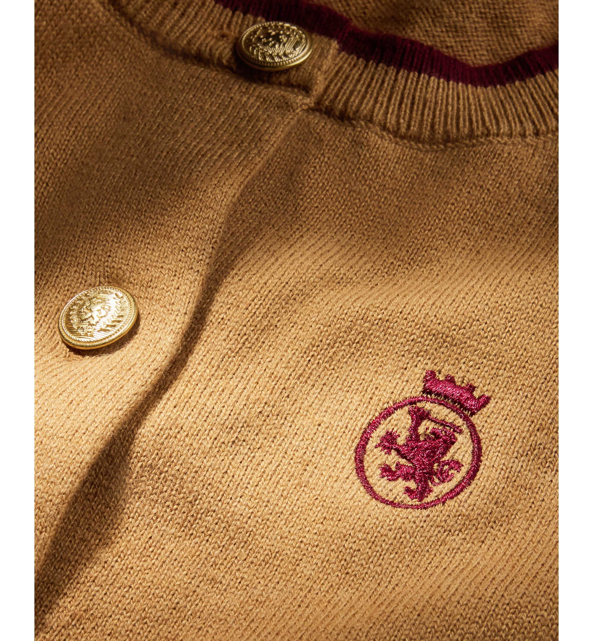Tommy Hilfiger Women's American Icons Crewneck Cardigan, Macy's Exclusive - Sahara