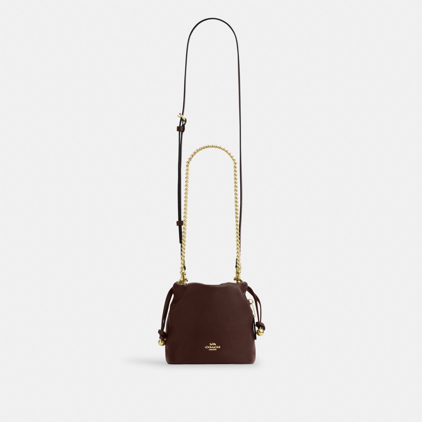 Faye Mini Drawstring Bag - Gold/Maple - view 10