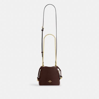 Faye Mini Drawstring Bag - Gold/Maple - view 10
