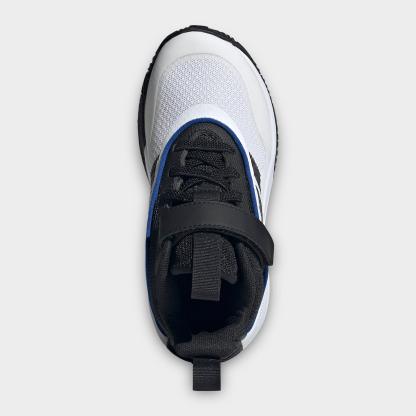 Big Kids' adidas Own The Game 3 Basketball Shoes - Footwear White/Core Black - Top view