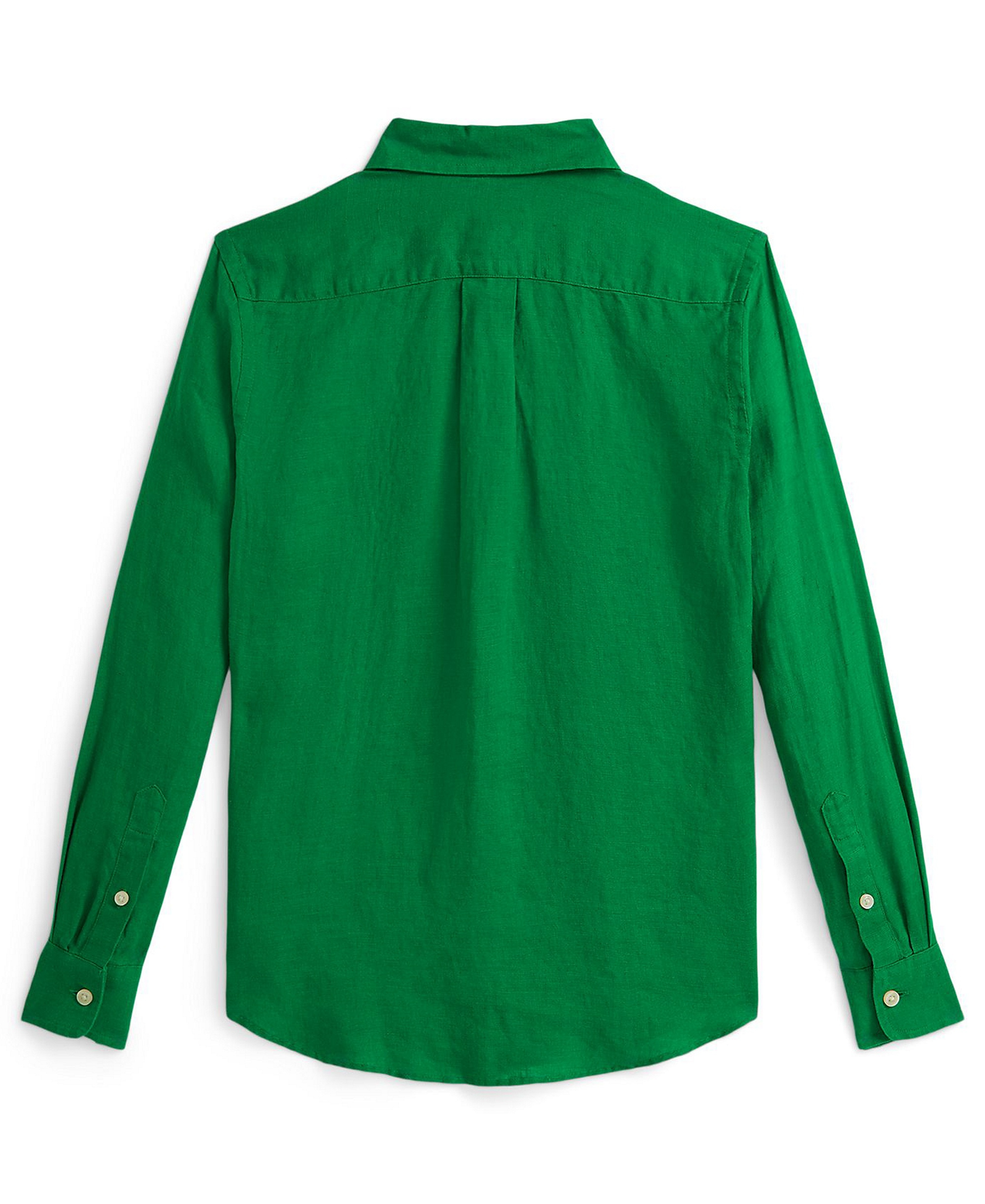 Polo Ralph Lauren Boys' 8-20 Linen Shirt - Cruise Green