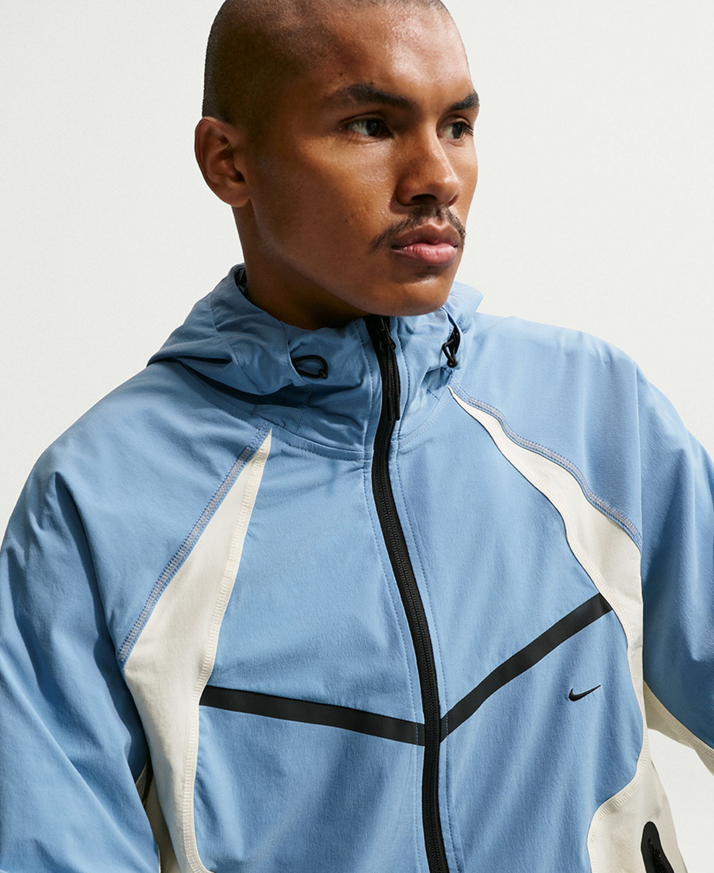 Nike Men's Tech Dri-FIT Full-Zip Windrunner Jacket - Work Blue/Coconut Milk/Black