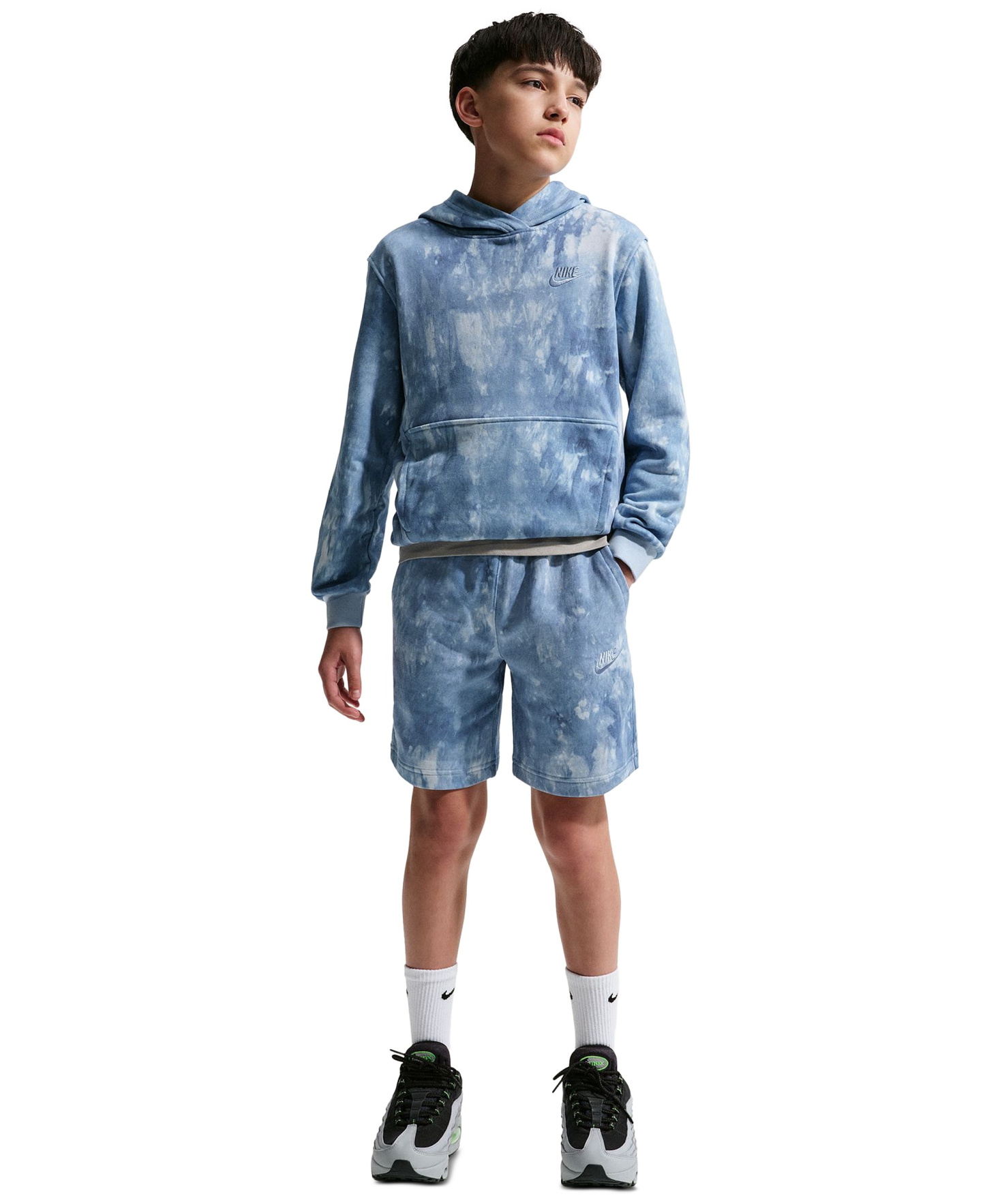 Nike Boys' and Girls' Sportswear Club 8-20 French Terry Shorts - Hydrogen Blue/Work Blue