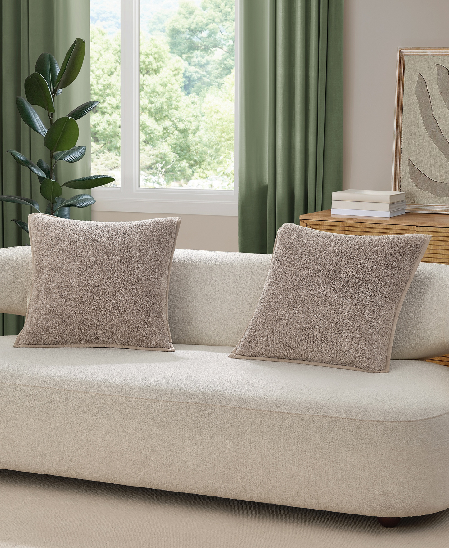 UGG® Classic UGGfluff 2-Pack Decorative Pillows, 20" x 20" - Fawn