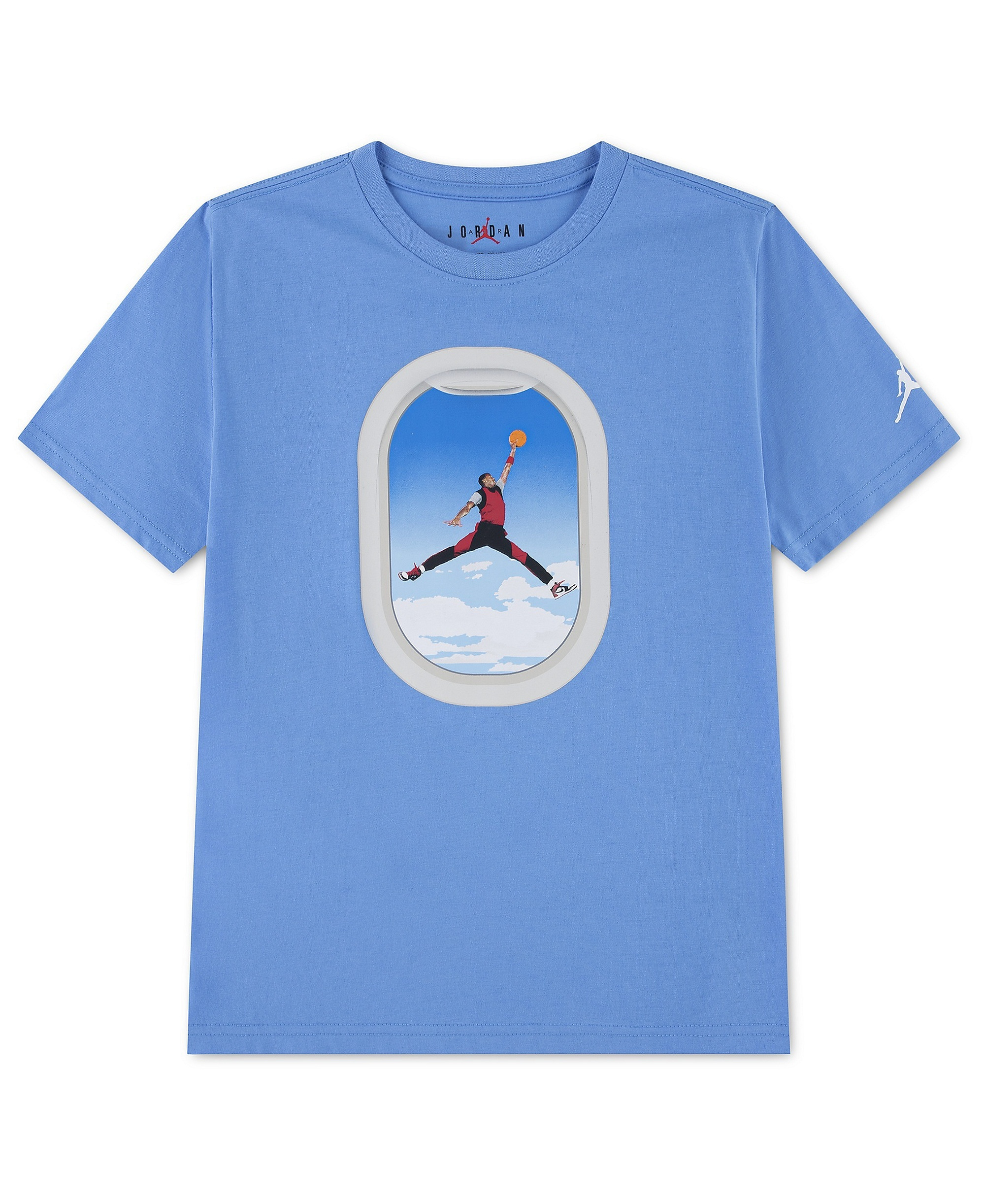 Jordan Boys' 8-20 Plane Window Short-Sleeve T-Shirt - University Blue