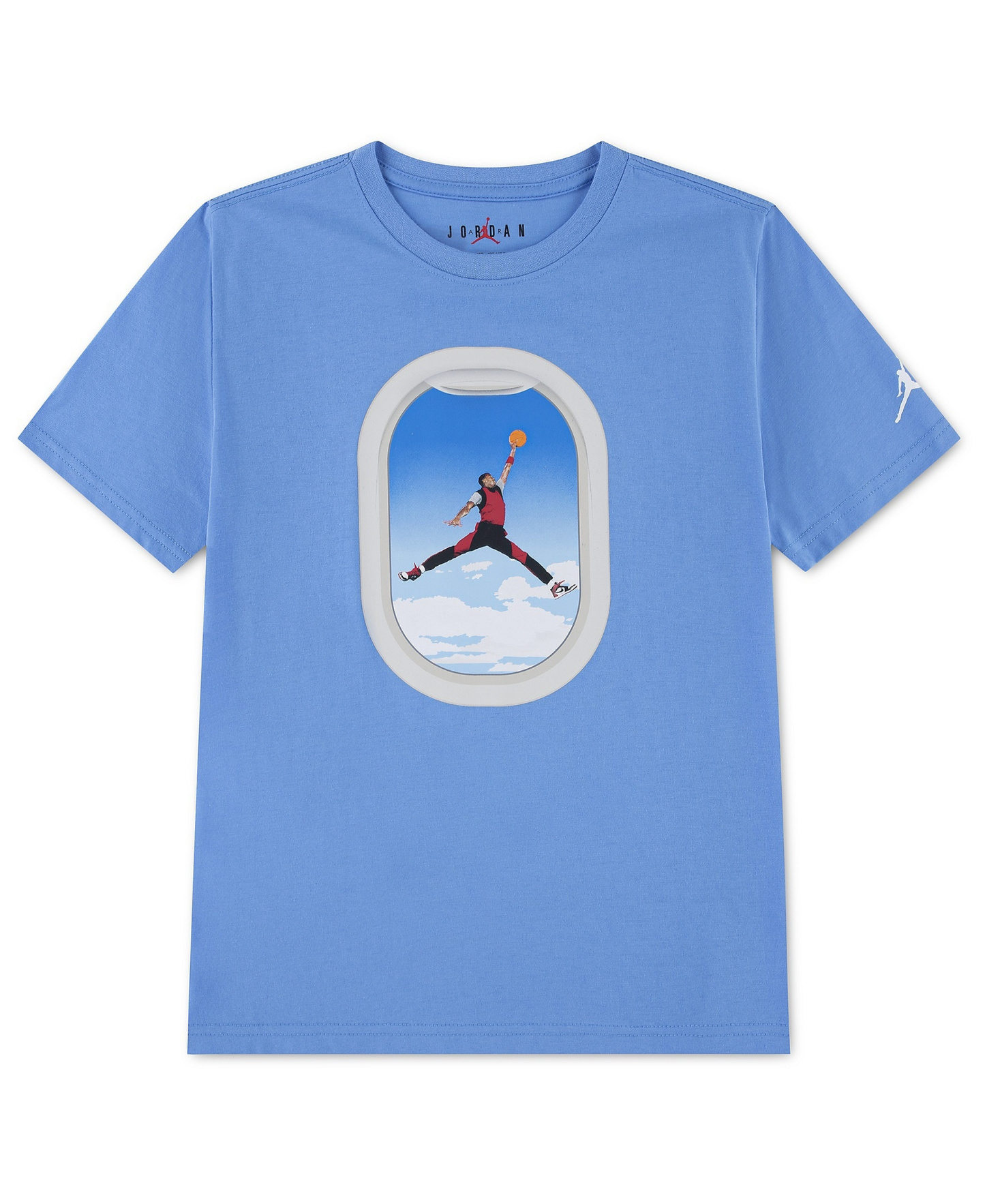Jordan Boys' 8-20 Plane Window Short-Sleeve T-Shirt - University Blue