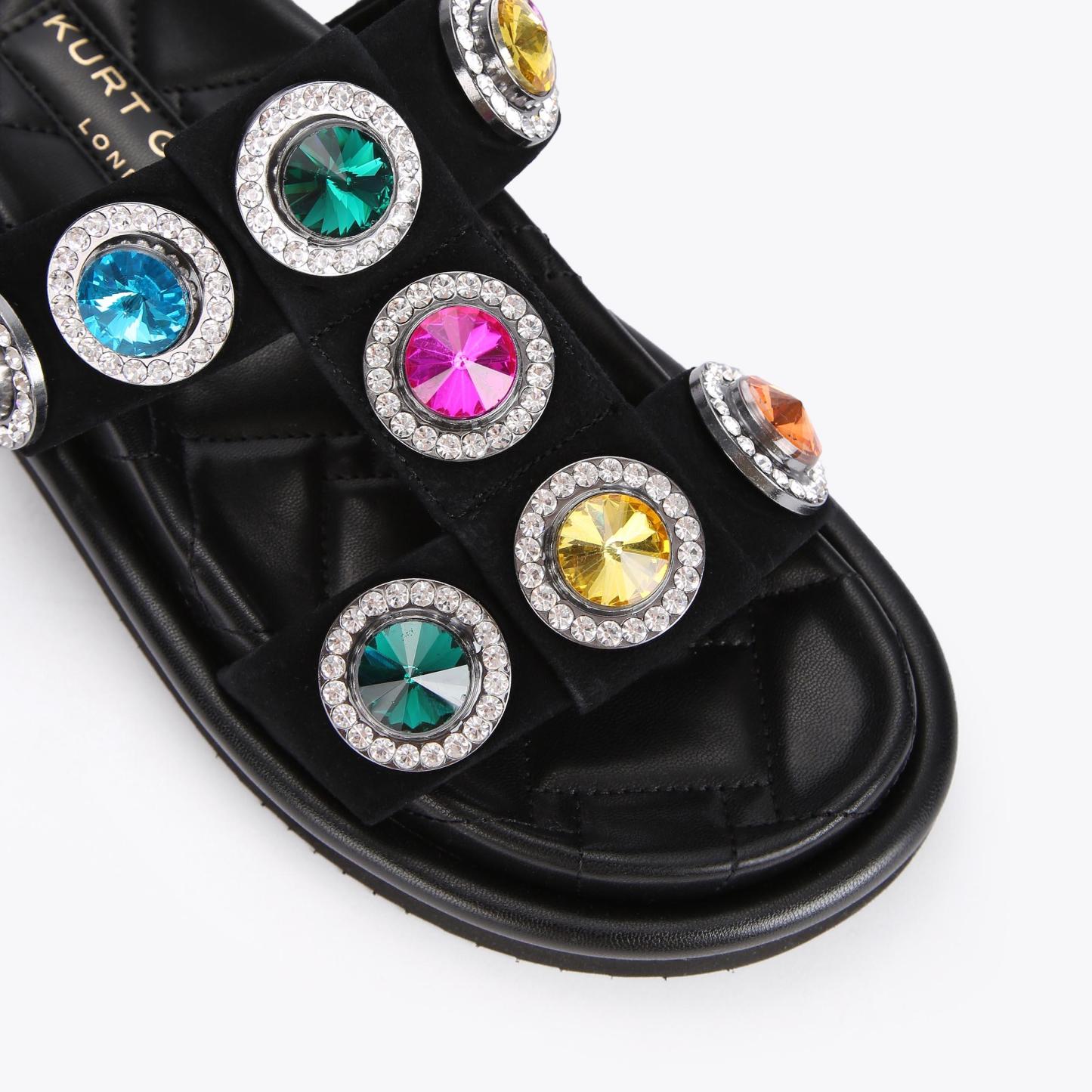 Kurt Geiger London Orson Crystal Sandal - Black - view 5