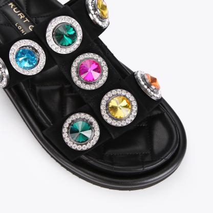 Kurt Geiger London Orson Crystal Sandal - Black - view 5