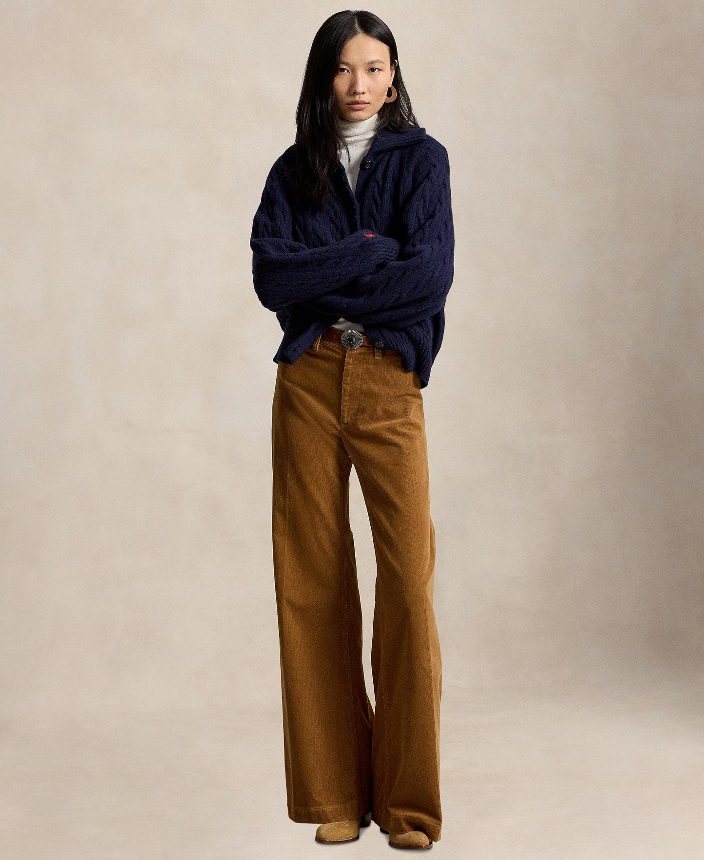 Polo Ralph Lauren Women's Beaton Corduroy Flared Pants - Tan