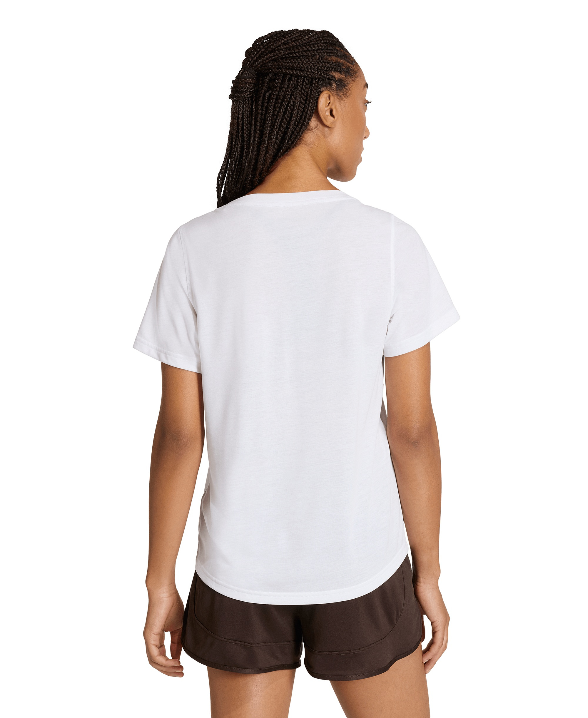 adidas Women's Workout Essentials Seamless Scoop Neck T-Shirt - White
