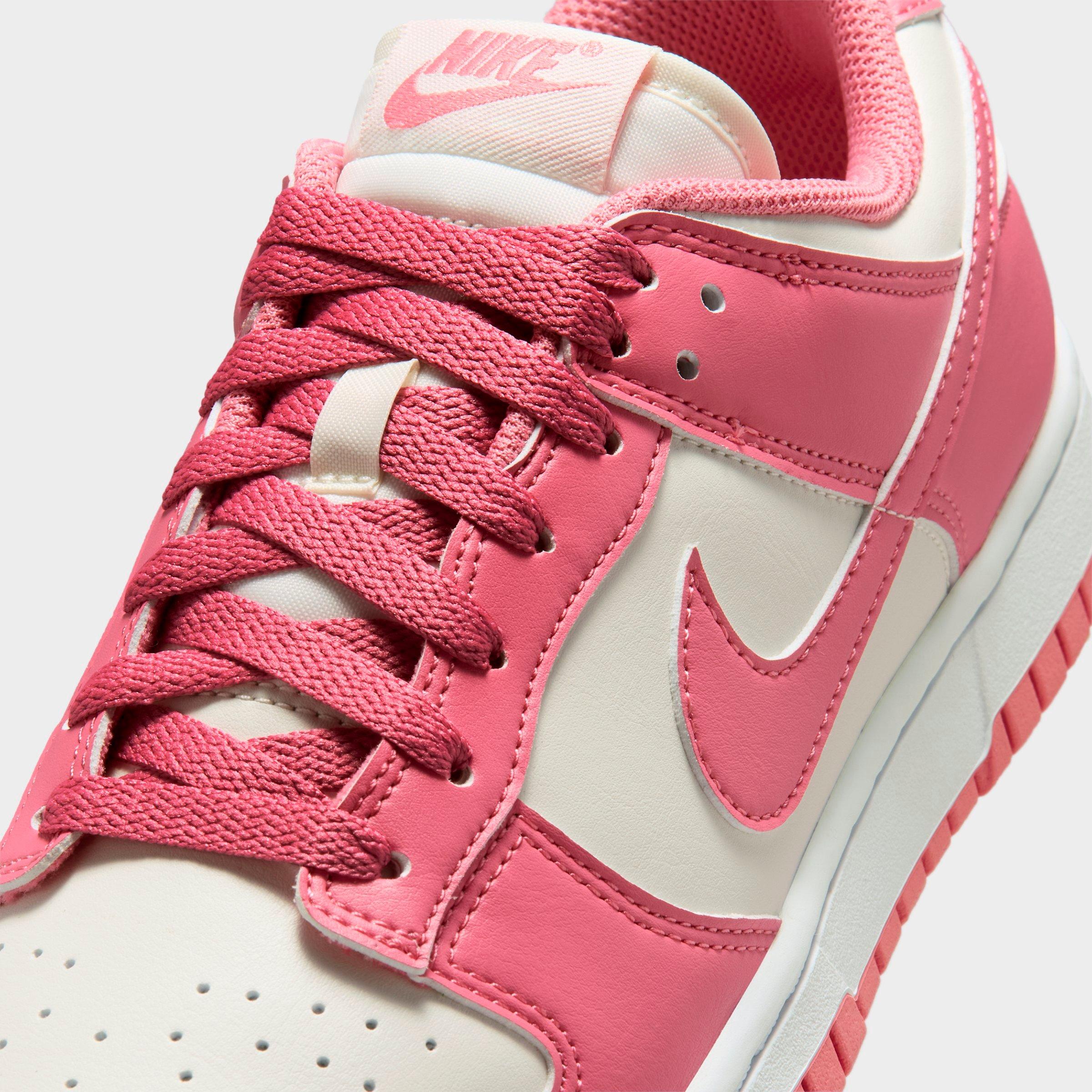 Women's Nithtke Dunk Low Retro Casual Shoes - Sail/White/Peony - Detail shot