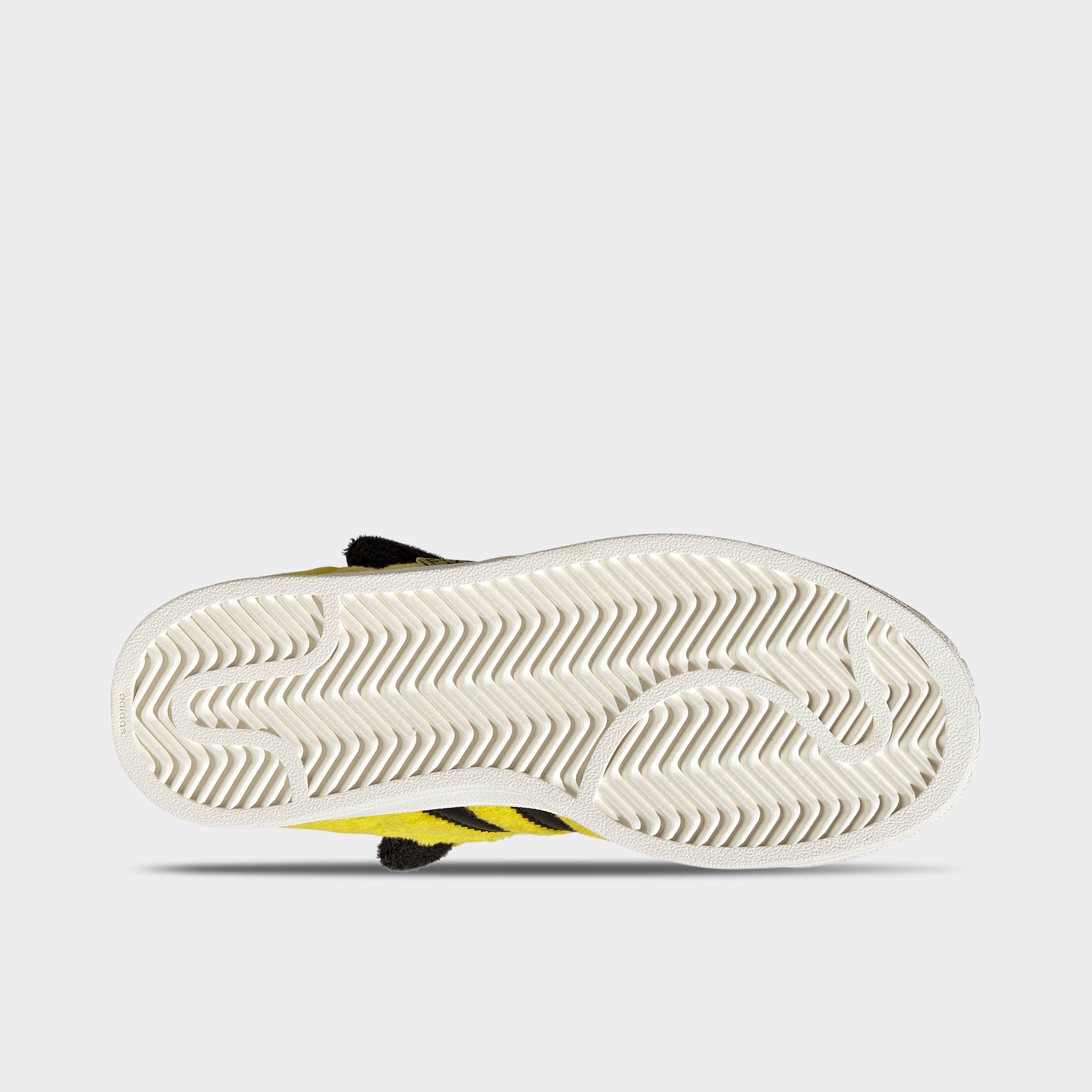 Big Kids' adidas Originals Superstar II Casual Shoes - Yellow/Yellow/Core Black - Bottom view