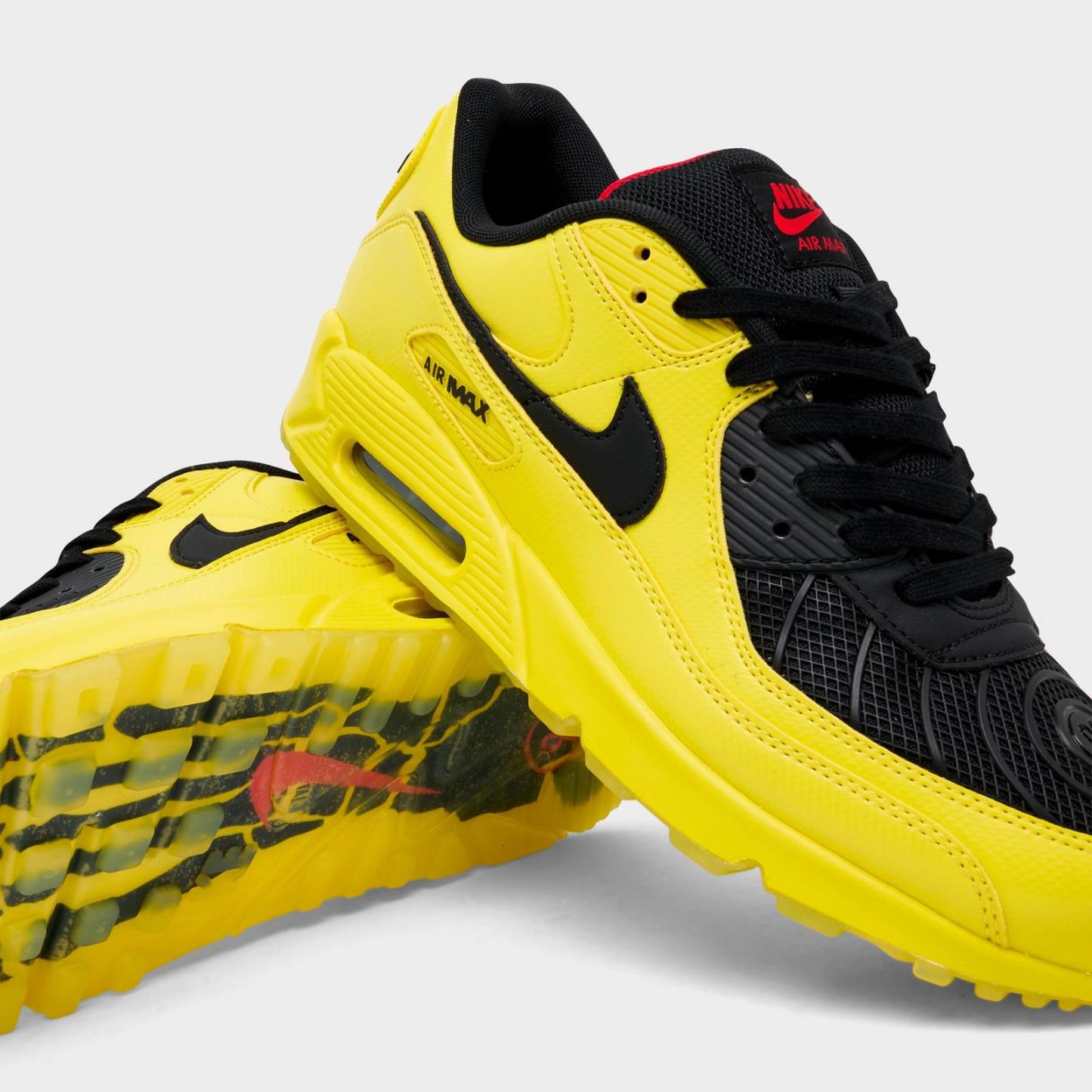 Men's Nike Air Max 90 SE Total 90 Casual Shoes - Zest/Black/Fire Red/Gym Red