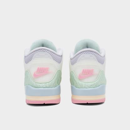 Little Kids' Air Jordan Retro 3 Basketball Shoes - Sail/Jade Aura/Aura/Iced Carmine/Muslin/Iris Whisper - view 4