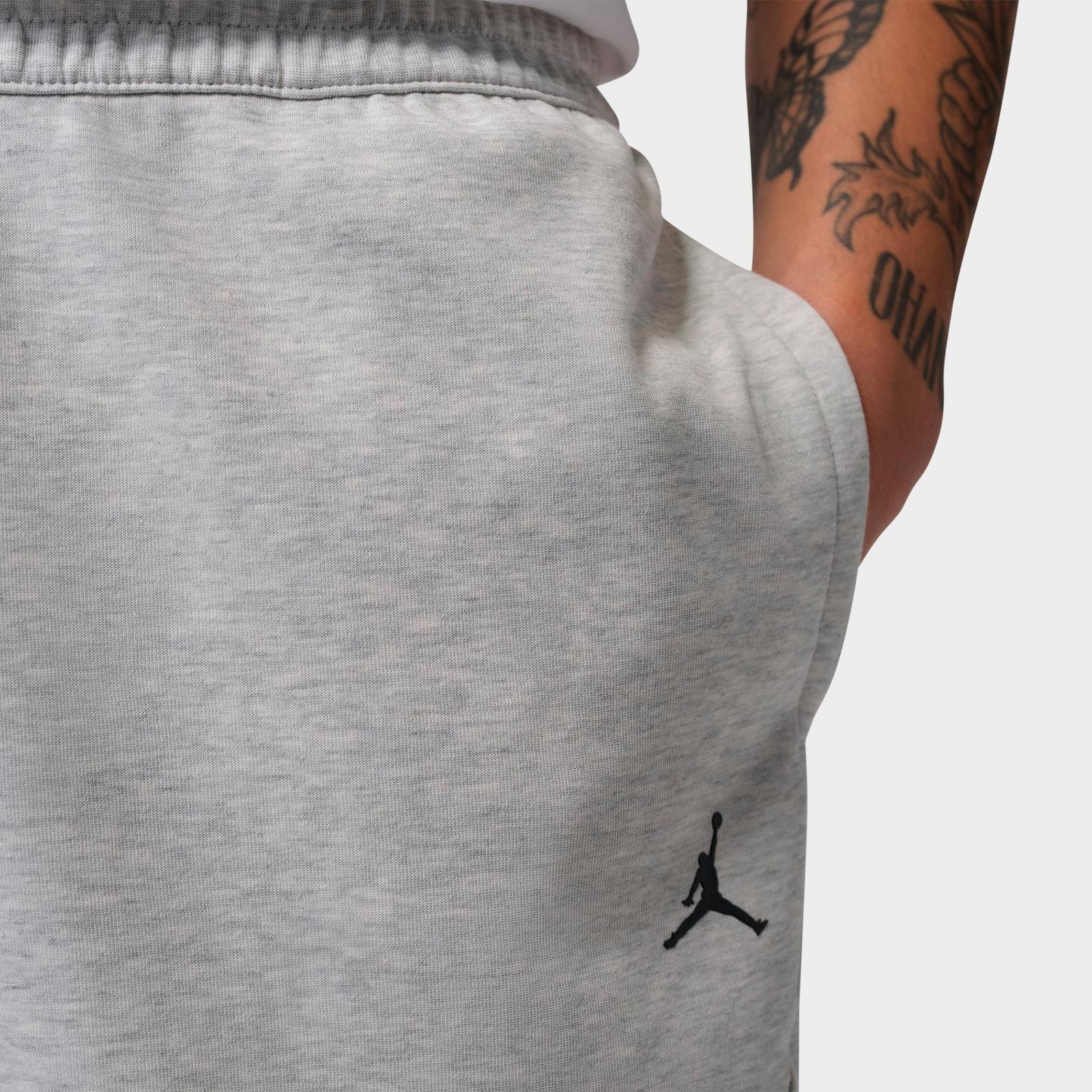 Men's Jordan Sport Hoop Fleece Shorts - Grey Heather/Pale Grey/Black - view 5