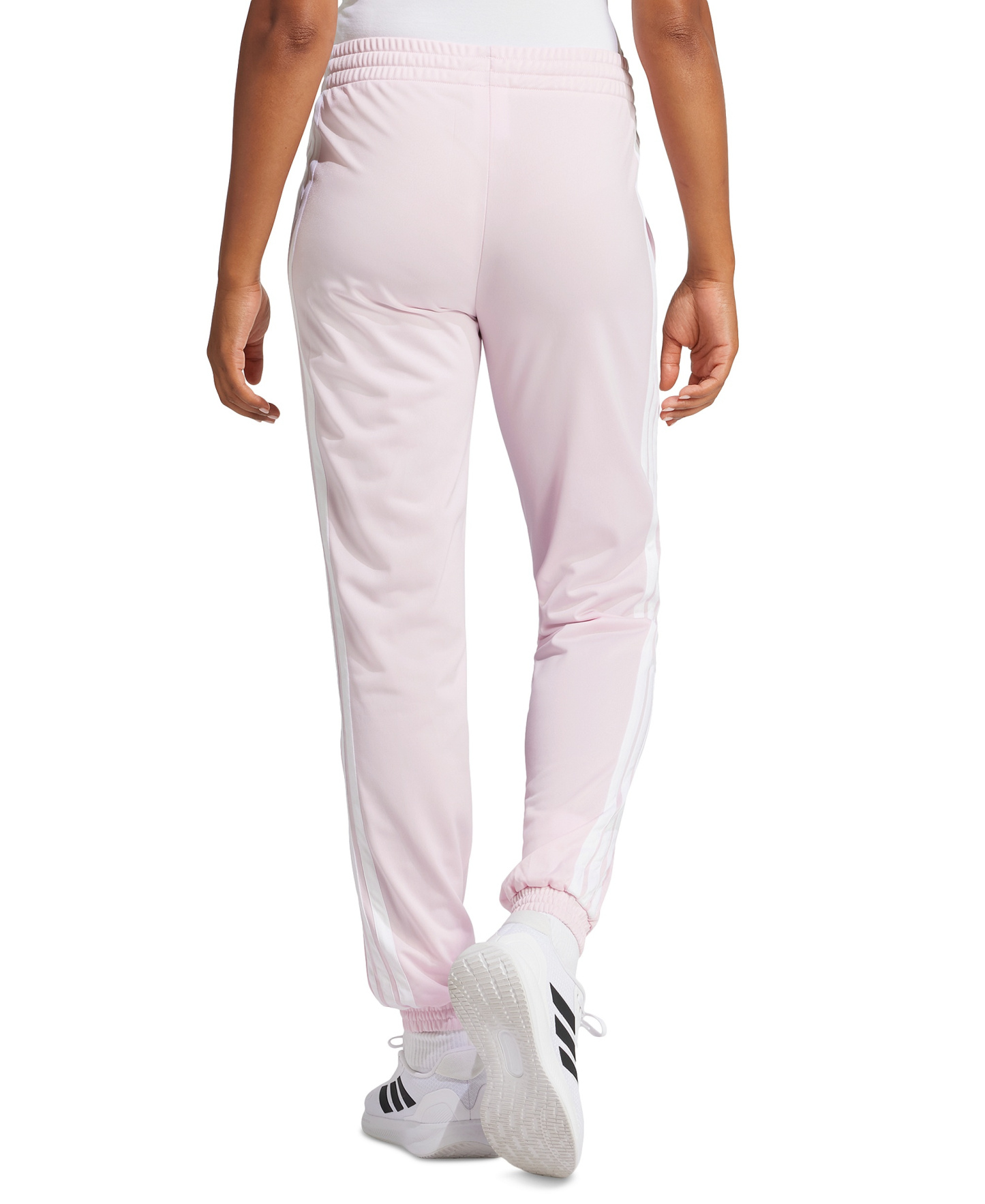 adidas Women's Tricot 3-Stripes Track Pants - Clear Pink