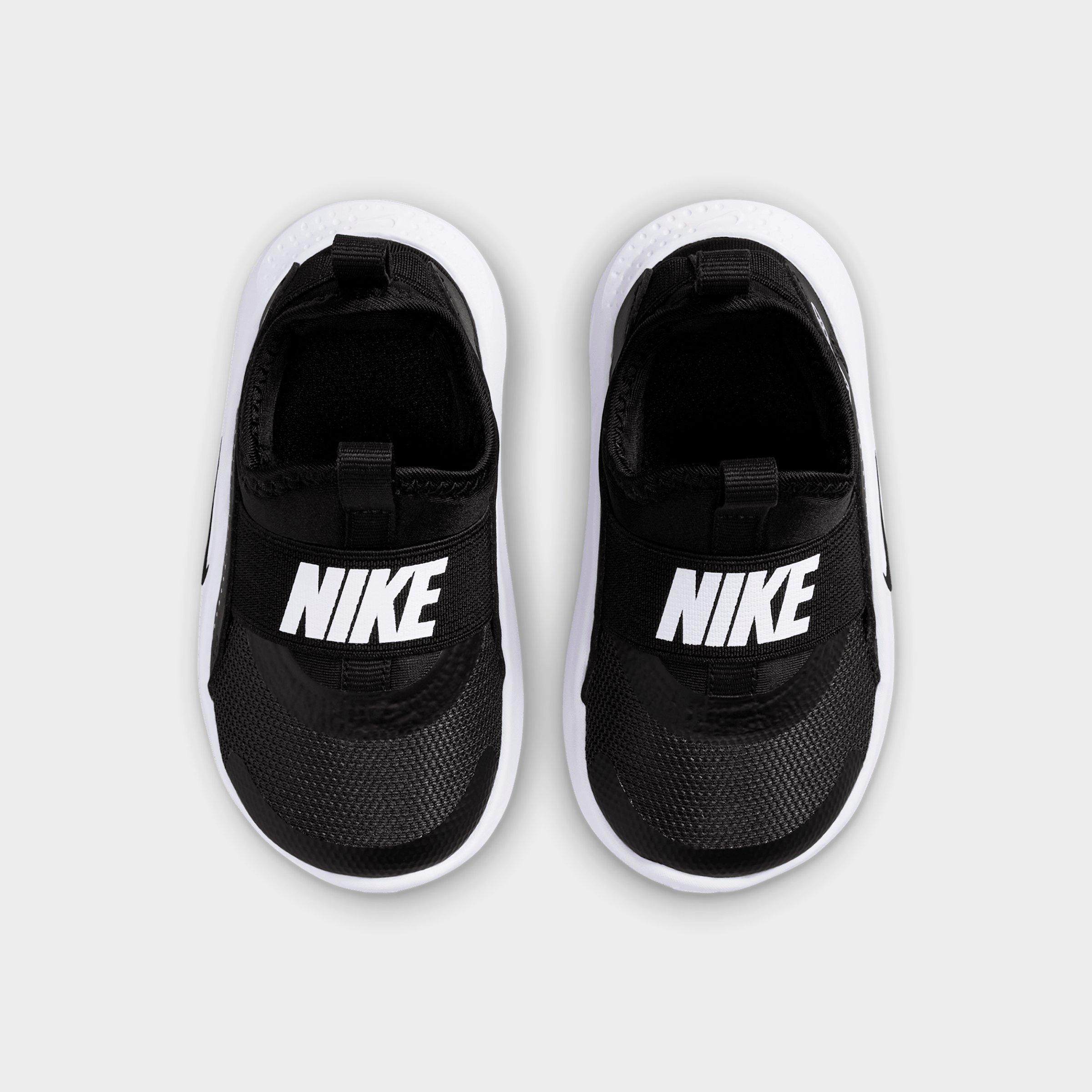 Kids' Toddler Nithtke Flex Runner 4 Running Shoes - Black/White/White/Black - Top view