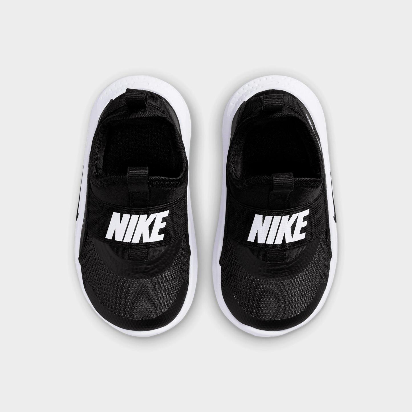 Kids' Toddler Nithtke Flex Runner 4 Running Shoes - Black/White/White/Black - Top view